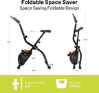 Folding Exercise Bike with 16-Level Magnetic Resistance Heart