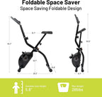 Folding Exercise Bike with 16-Level Magnetic Resistance Heart