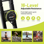 Folding Exercise Bike with 16-Level Magnetic Resistance Heart