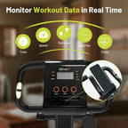 Folding Exercise Bike with 16-Level Magnetic Resistance Heart