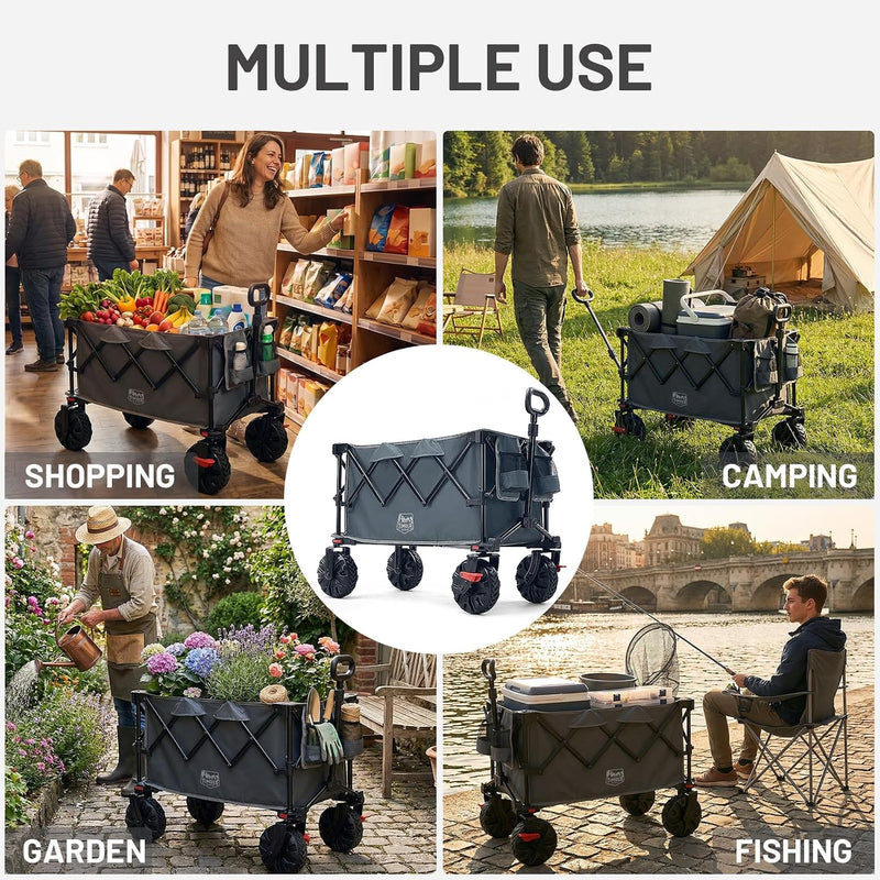 Folding Festival Trolley on Wheels 250L