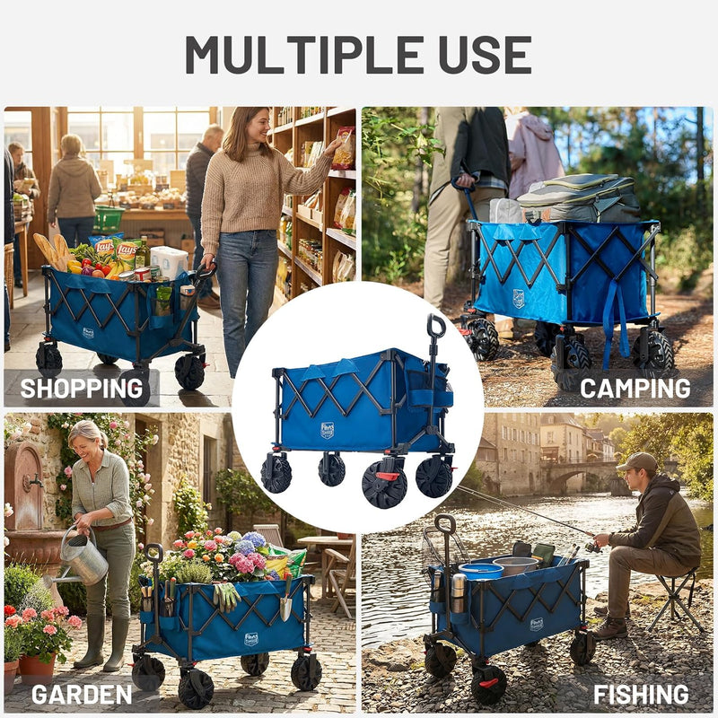 Folding Festival Trolley on Wheels 250L