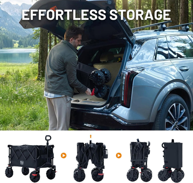 Folding Festival Trolley on Wheels 250L
