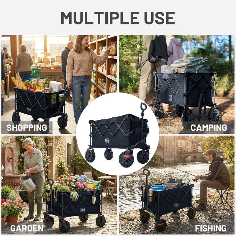 Folding Festival Trolley on Wheels 250L