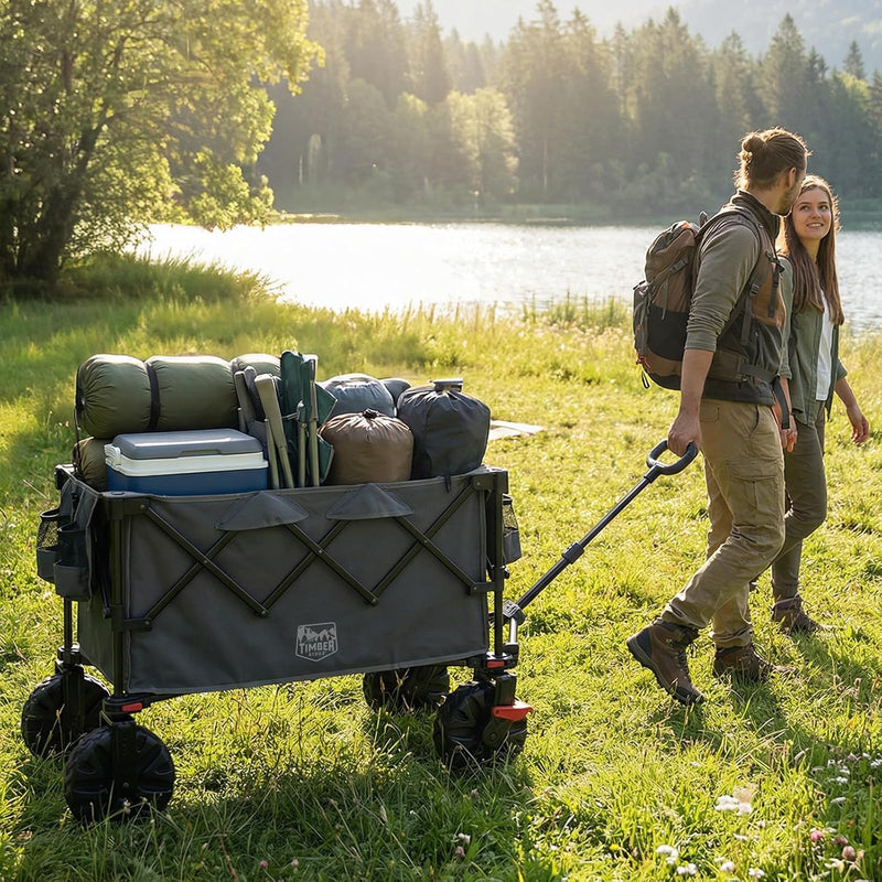 Folding Festival Trolley on Wheels 250L