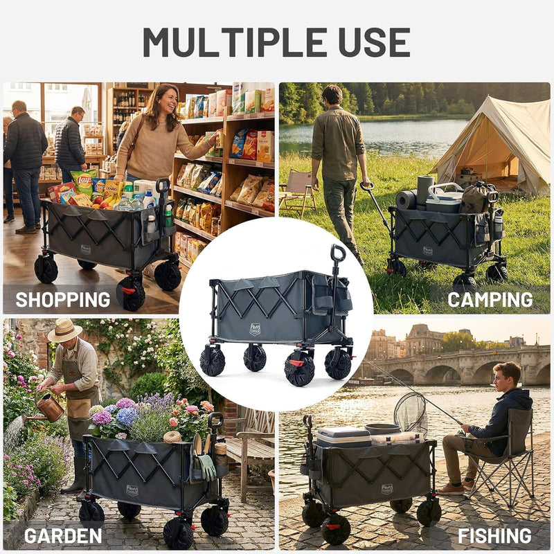 Folding Festival Trolley on Wheels 250L