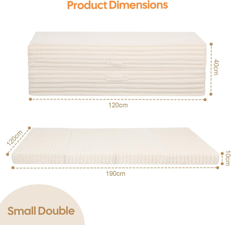 Folding Floor Mattress 4-Fold Foam Guest Bed