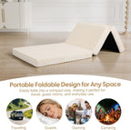 Folding Floor Mattress 4-Fold High Density Foam Foldable