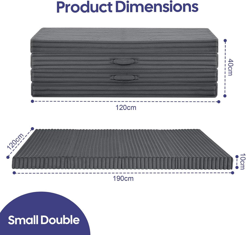 Folding Floor Mattress 4-Fold Foam Guest Bed
