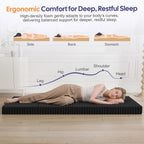Folding Floor Mattress 4-Fold High Density Foam Foldable