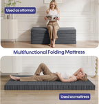 Folding Floor Mattress 4-Fold High Density Foam Foldable