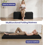 Folding Floor Mattress 4-Fold High Density Foam Foldable