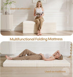 Folding Floor Mattress 4-Fold High Density Foam Foldable