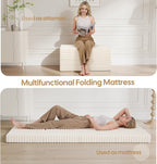 Folding Floor Mattress 4-Fold High Density Foam Foldable