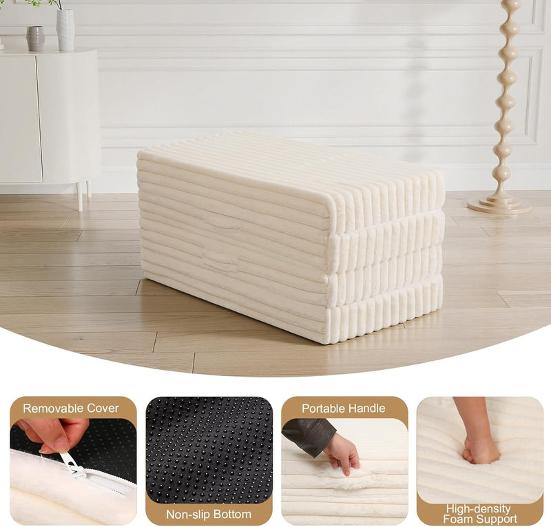 Folding Floor Mattress 4-Fold Foam Guest Bed