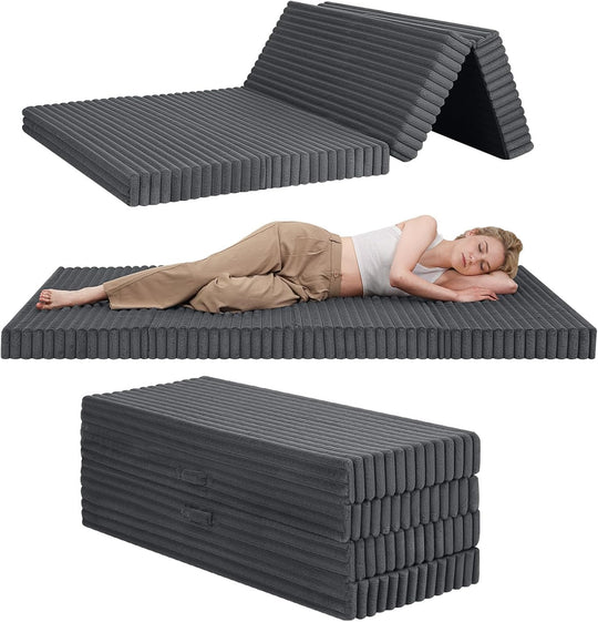 Folding Floor Mattress 4-Fold Foam Guest Bed