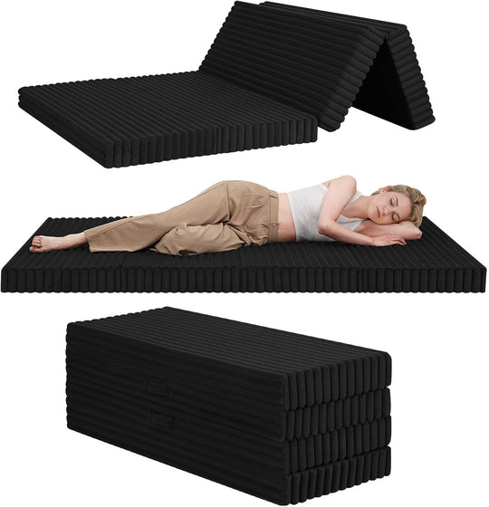 Folding Floor Mattress 4-Fold High Density Foam Foldable