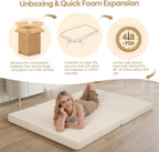 Folding Floor Mattress 4-Fold High Density Foam Foldable