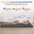 Folding Floor Mattress 4-Fold High Density Foam Foldable