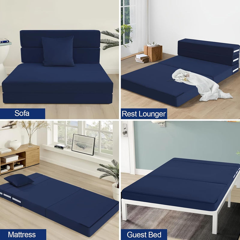 Folding Mattress Corduroy Fold Out Sofa Bed