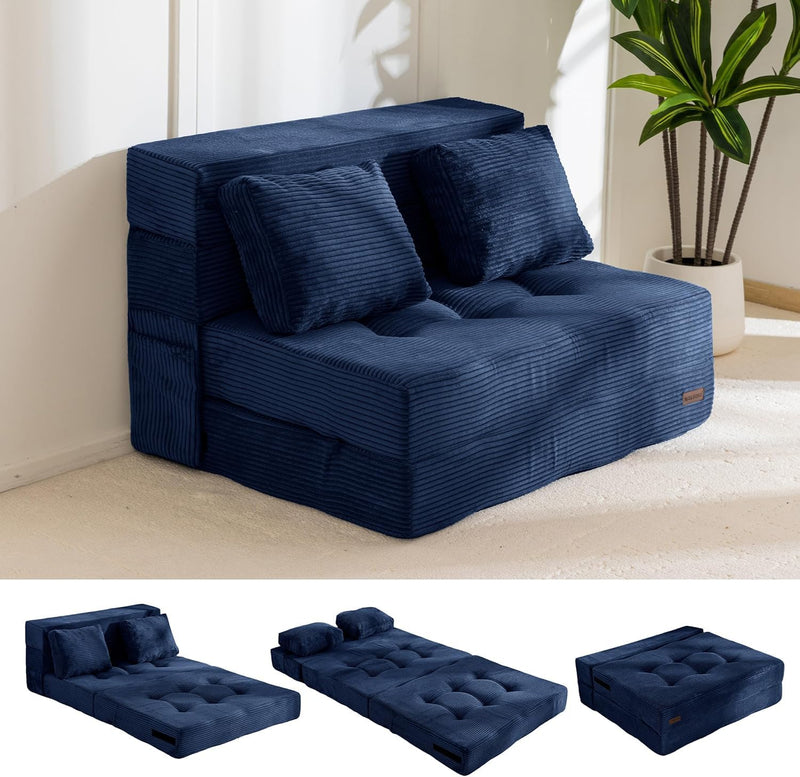 Folding Foam Sofa Bed Tri-Fold Mattress with 1