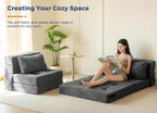 Folding Foam Sofa Bed Tri-Fold Mattress with 1