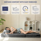 Folding Foam Sofa Bed Tri-Fold Mattress with 1