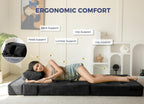 Folding Foam Sofa Bed Tri-Fold Mattress with 2