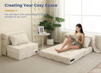 Folding Foam Sofa Bed Tri-Fold Mattress with 2