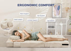 Folding Foam Sofa Bed Tri-Fold Mattress with 2