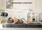 Folding Foam Sofa Bed Tri-Fold Mattress with 2