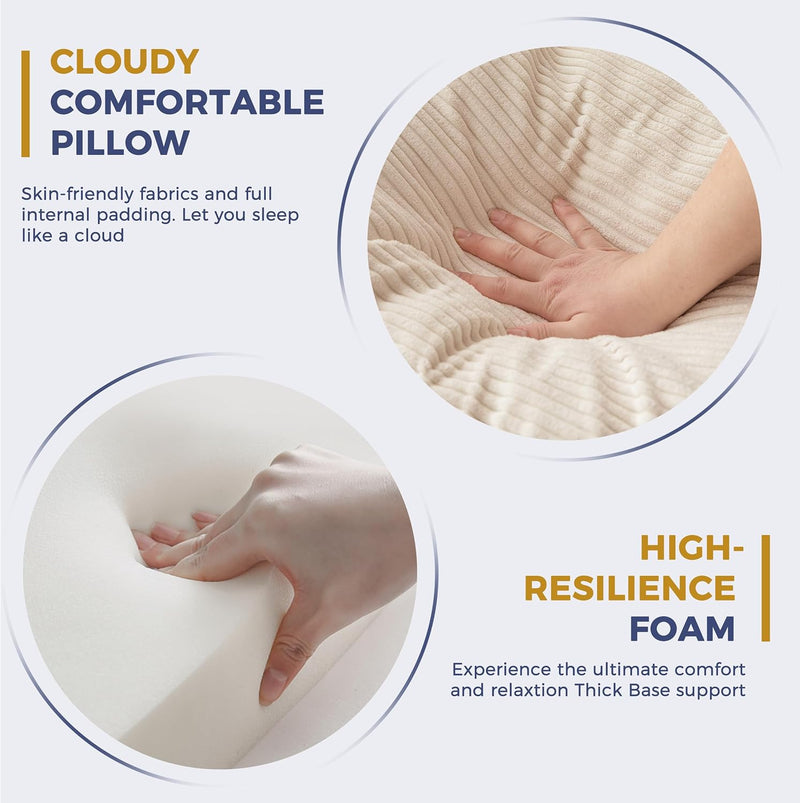 Folding Foam Sofa Bed Tri-Fold Mattress with Pillow