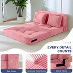 Folding Foam Sofa Bed Tri-Fold Mattress with 2
