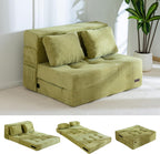 Folding Foam Sofa Bed Tri-Fold Mattress with Pillow