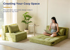 Folding Foam Sofa Bed Tri-Fold Mattress with Pillow