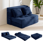Folding Foam Sofa Bed Tri-Fold Mattress with Pillow