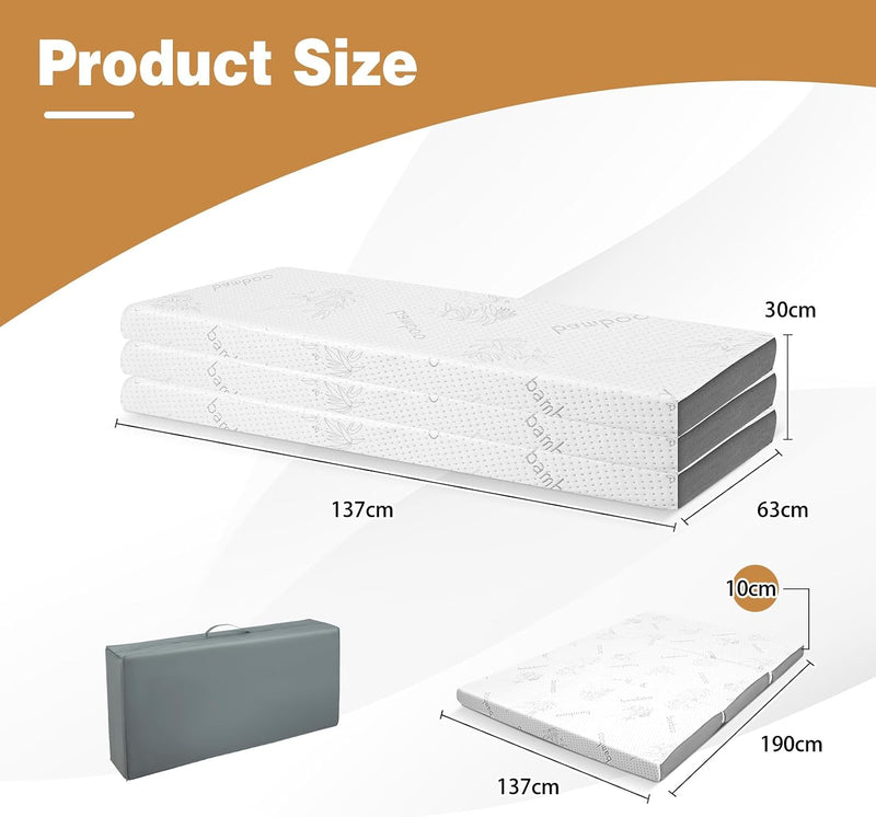 Folding Gel Memory Foam Mattress
