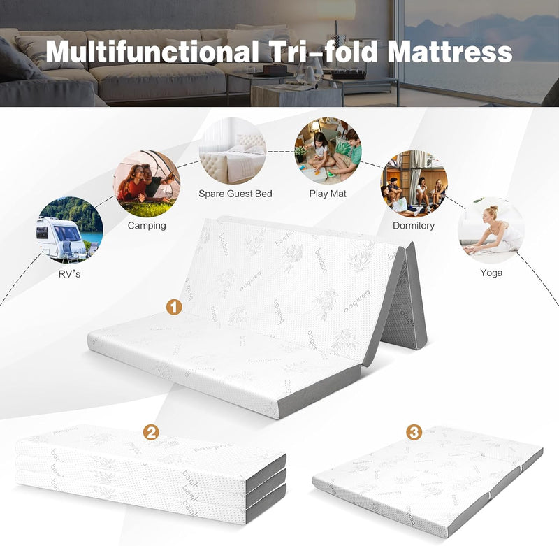 Folding Gel Memory Foam Mattress