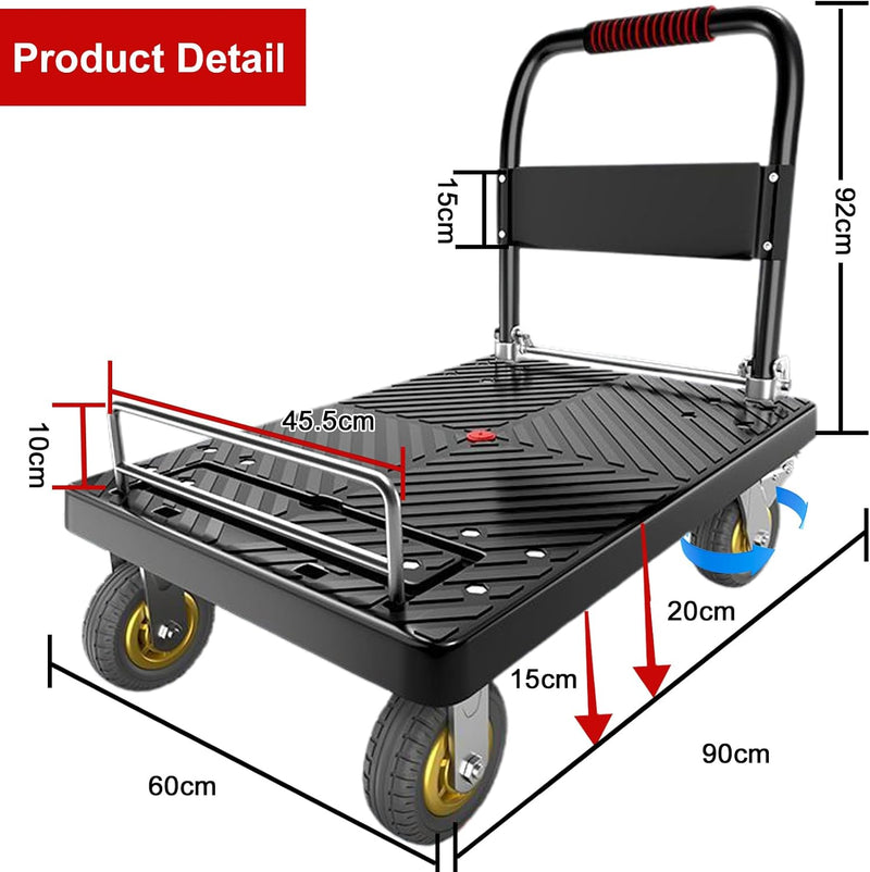 Folding Hand Truck Dolly Cart with Wheels Platform