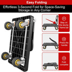 Folding Hand Truck Dolly Cart with Wheels Platform