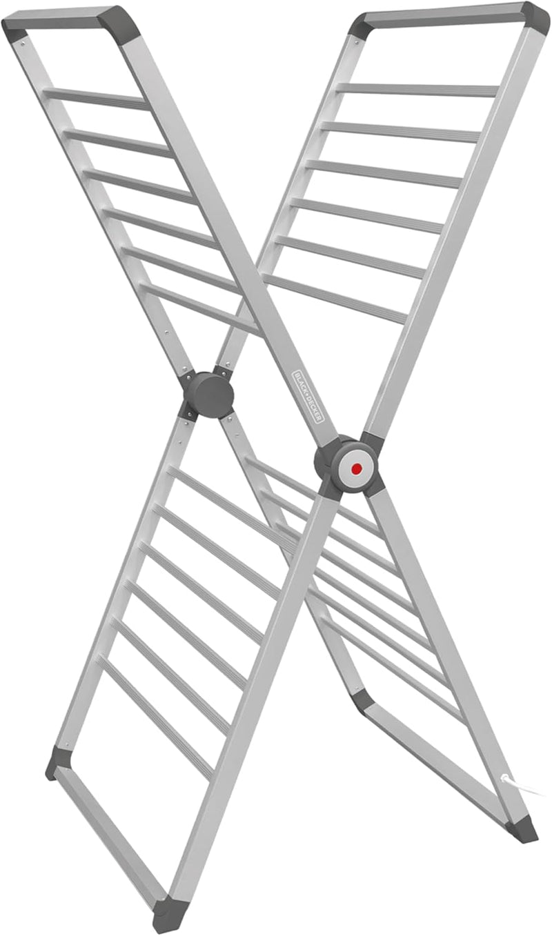 X-Frame Folding Heated Clothes Airer 12.5m Laundry Drying