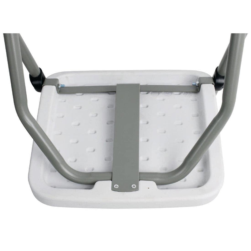 Folding High Stools Steel Frame Plastic Seat (2 Pack)