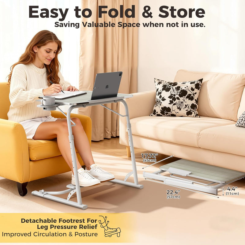 Folding Laptop Table for Sofa Sturdy Work Dinner