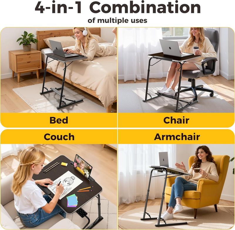 Folding Laptop Table for Sofa Sturdy Work Dinner