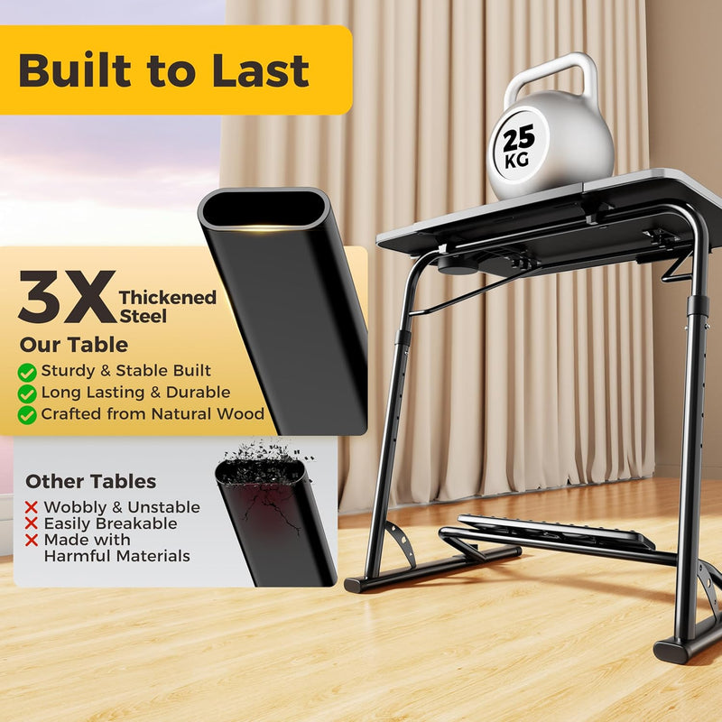 Folding Laptop Table for Sofa Sturdy Work Dinner