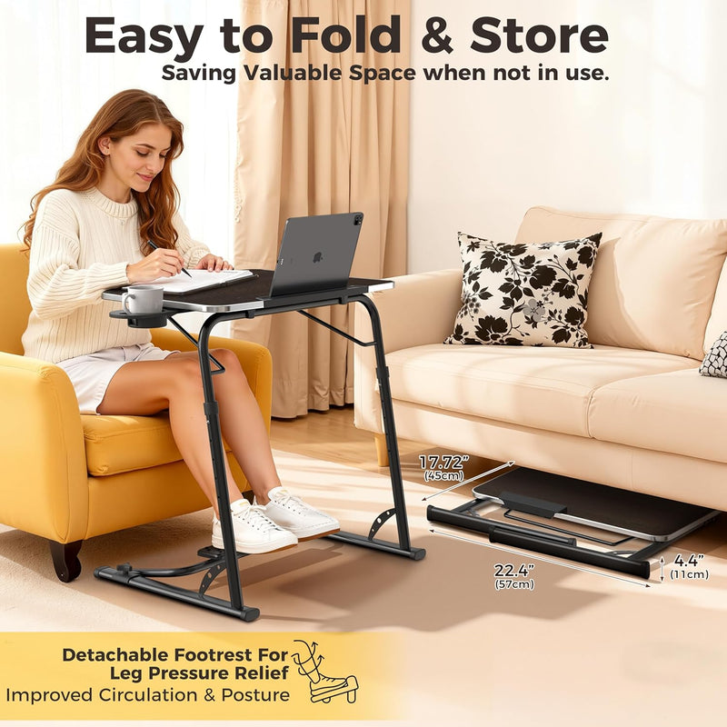 Folding Laptop Table for Sofa Sturdy Work Dinner