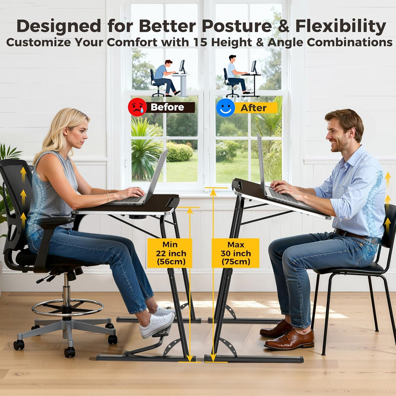 Folding Laptop Table for Sofa Sturdy Work Dinner
