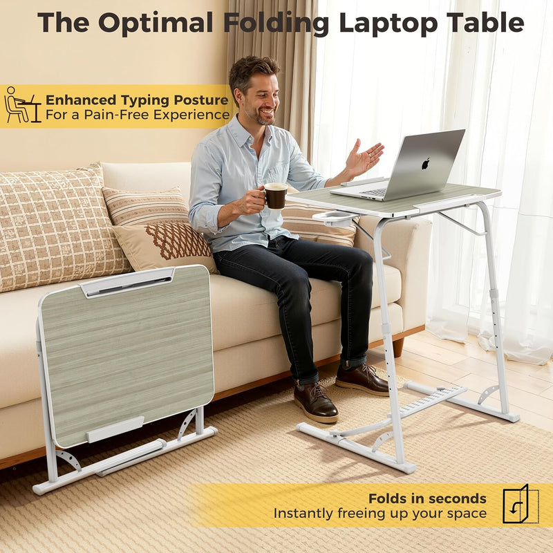 Folding Laptop Table for Sofa Sturdy Work Dinner