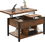 Folding Lift Top Coffee Table with Drawer 4-In-1
