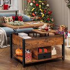 Folding Lift Top Coffee Table with Drawer 4-In-1